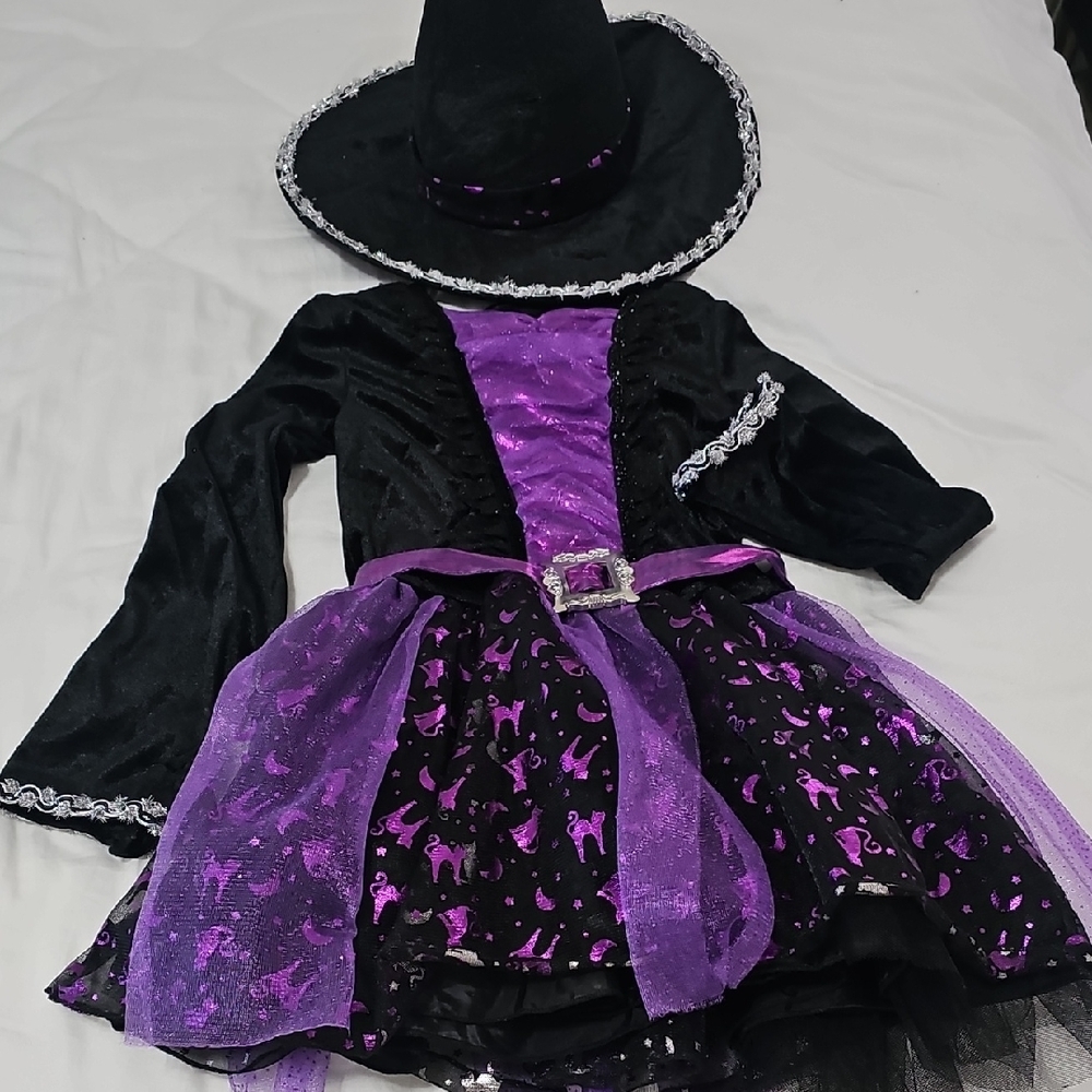 Spirit Black and Purple Witch Costume for Kids